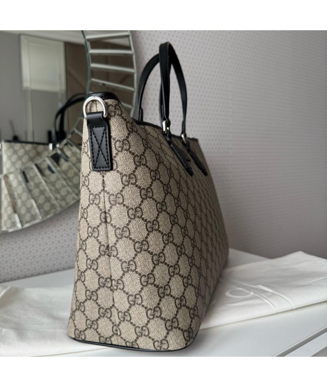 GUCCI Бежевая сумка тоут, фото 4