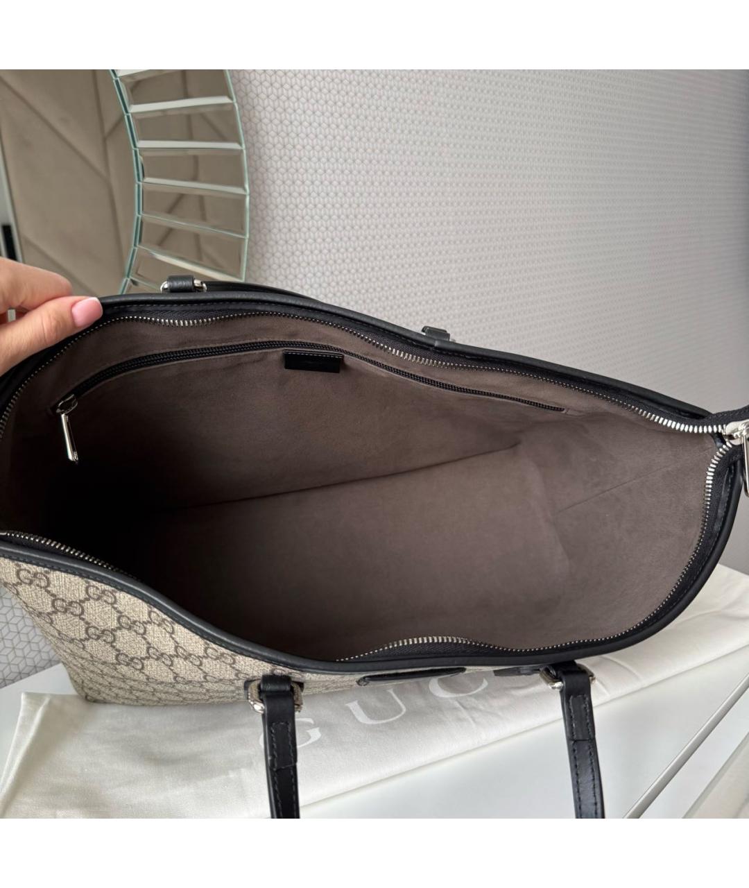 GUCCI Бежевая сумка тоут, фото 6