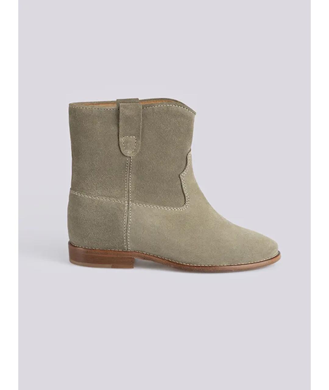ISABEL MARANT Серые кожаные полусапоги, фото 5