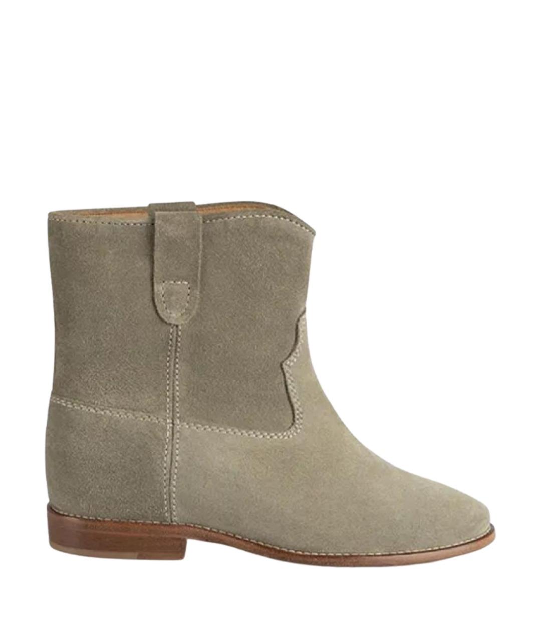 ISABEL MARANT Серые кожаные полусапоги, фото 1