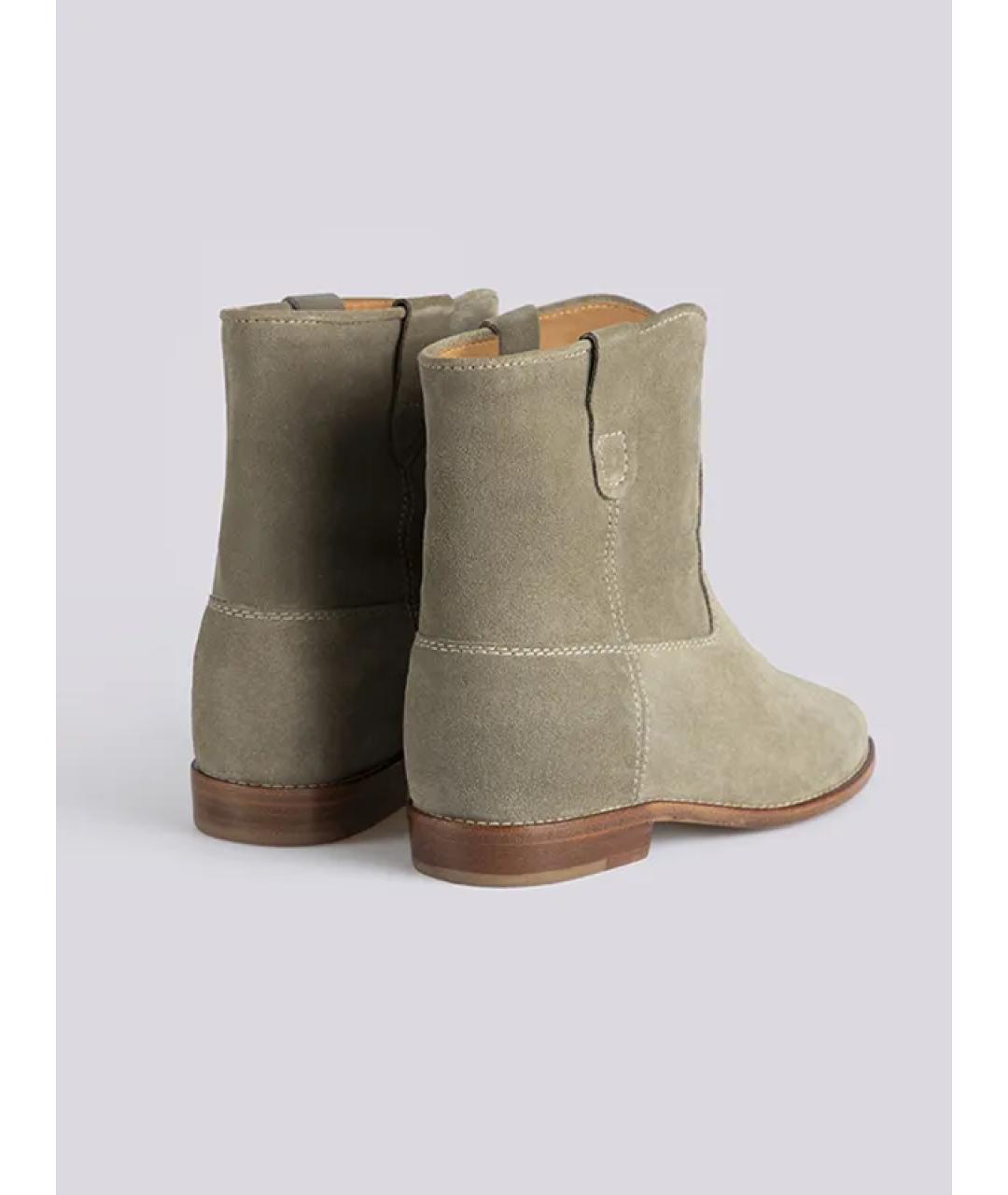 ISABEL MARANT Серые кожаные полусапоги, фото 3