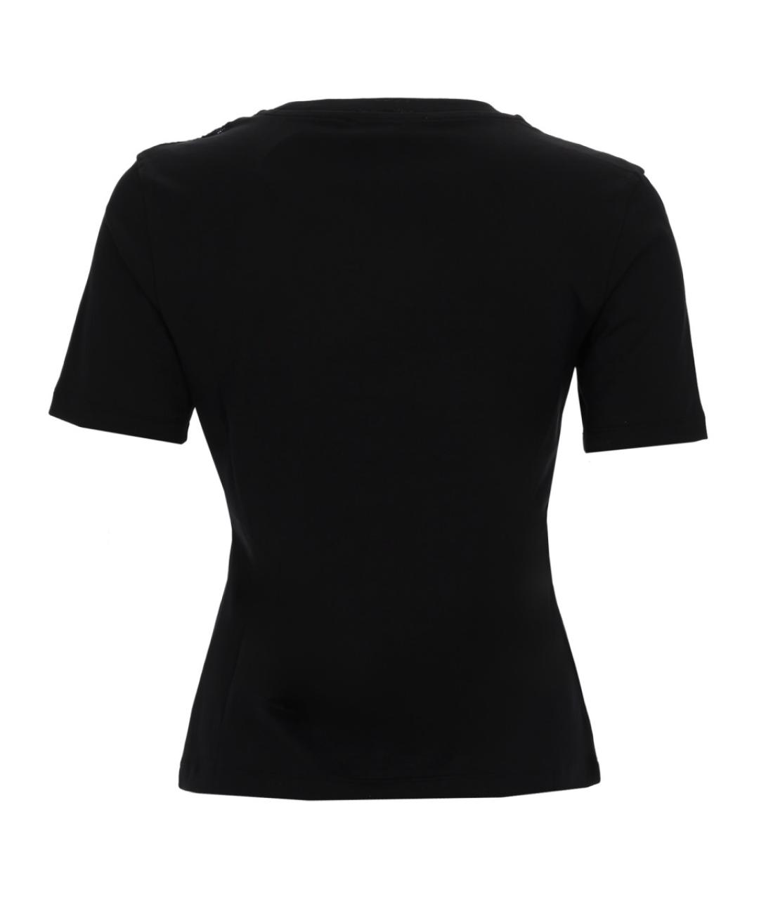NINA RICCI Черная хлопковая футболка, фото 2