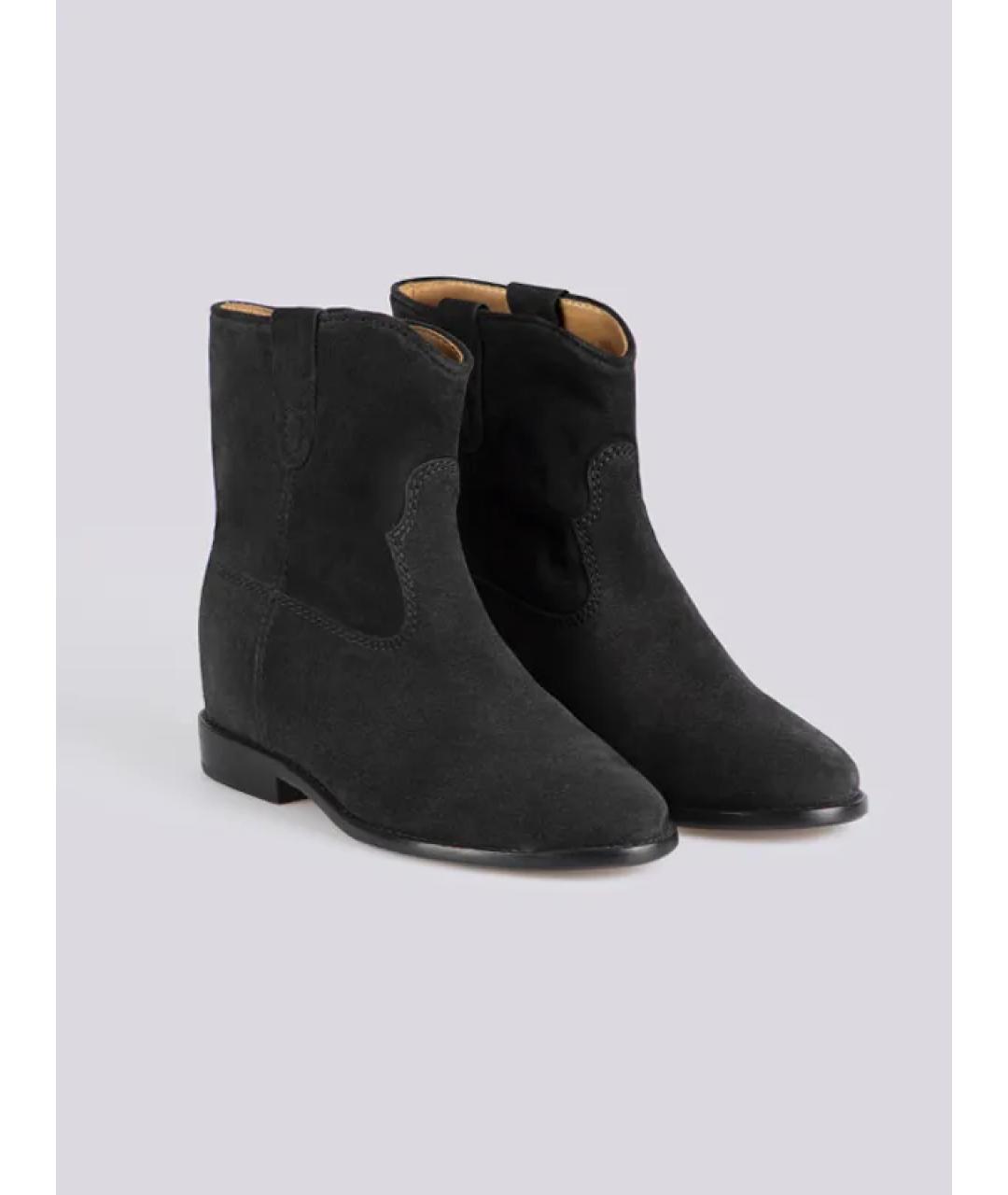 ISABEL MARANT Черные кожаные полусапоги, фото 2