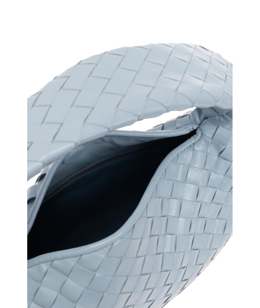 BOTTEGA VENETA Голубая кожаная сумка тоут, фото 4