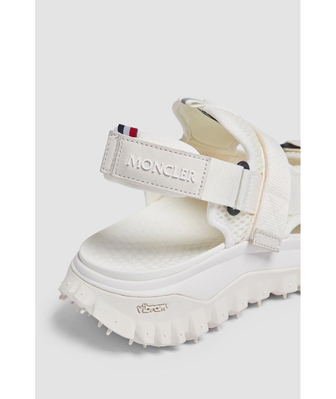 MONCLER Белые текстильные босоножки, фото 3