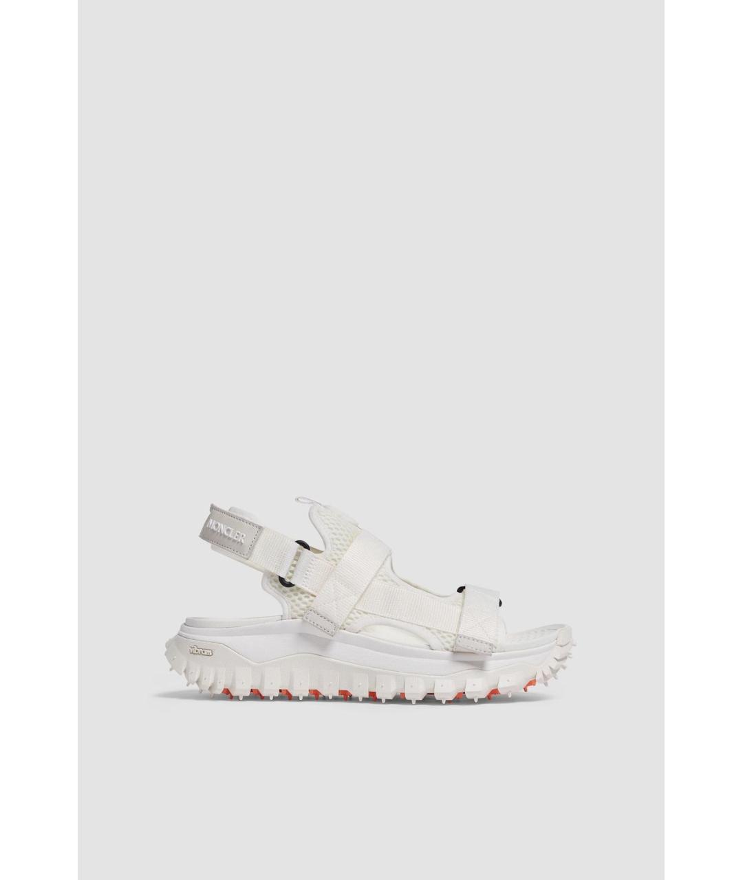 MONCLER Белые текстильные босоножки, фото 6