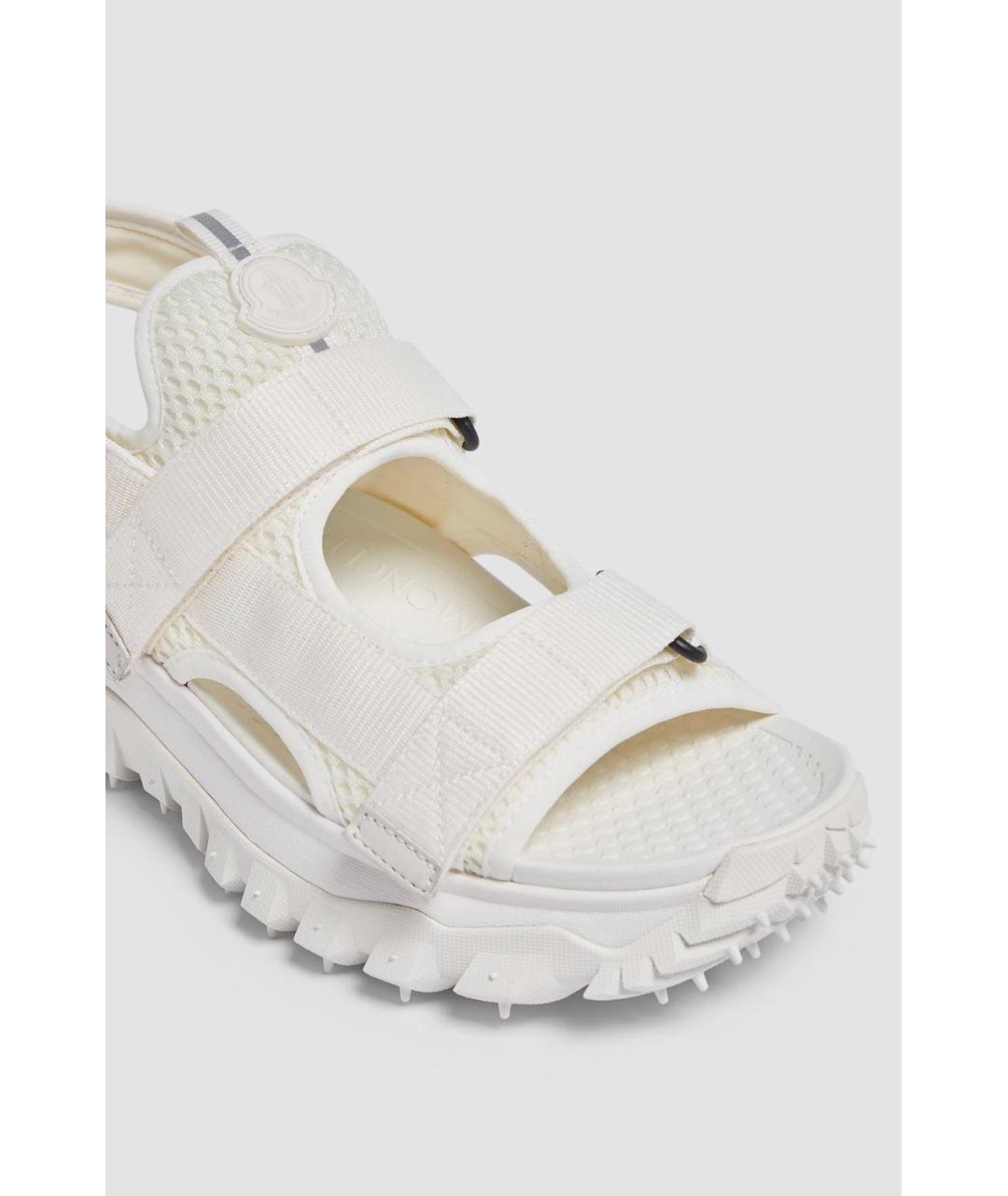 MONCLER Белые текстильные босоножки, фото 2