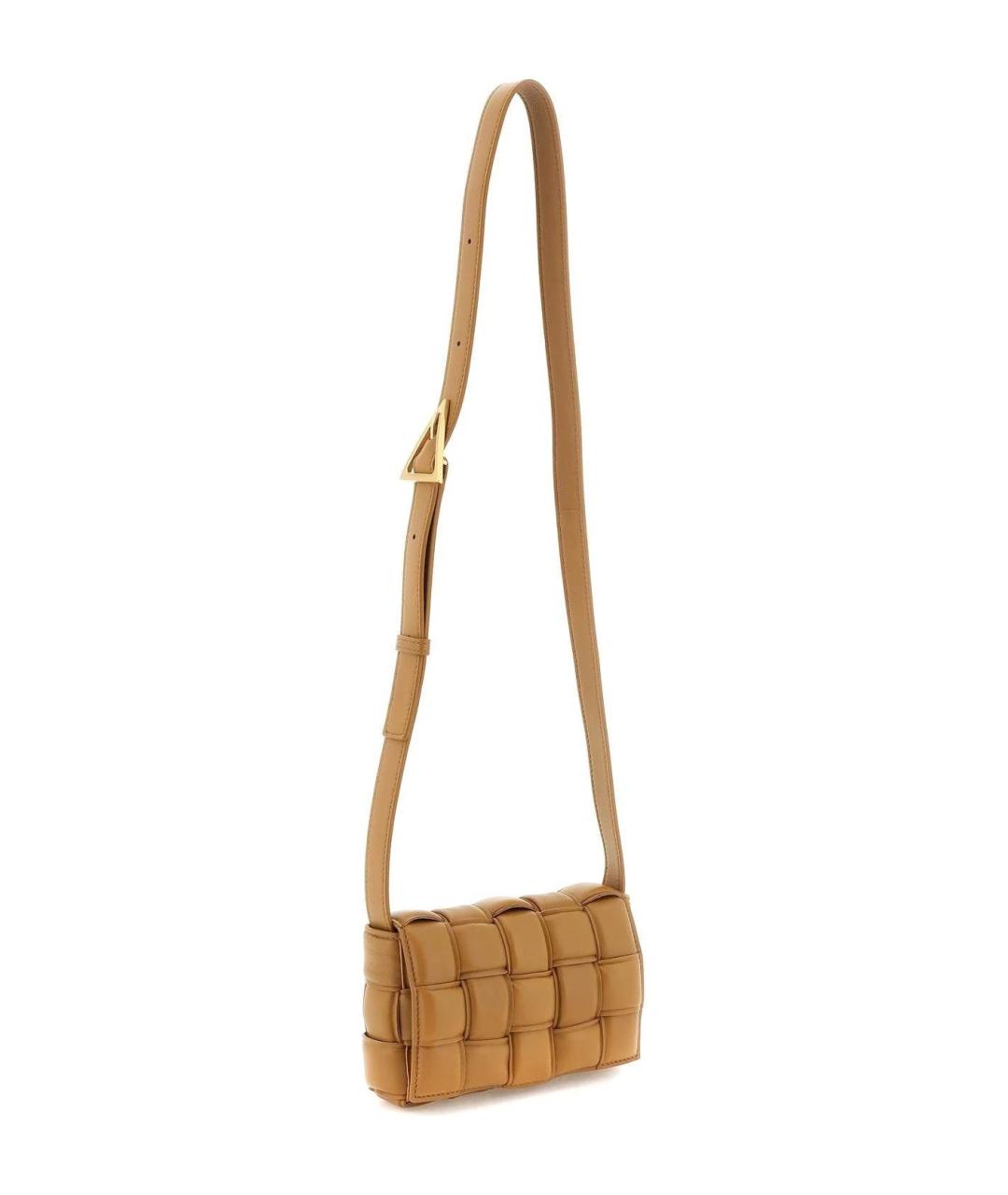 BOTTEGA VENETA Бежевая кожаная сумка через плечо, фото 4