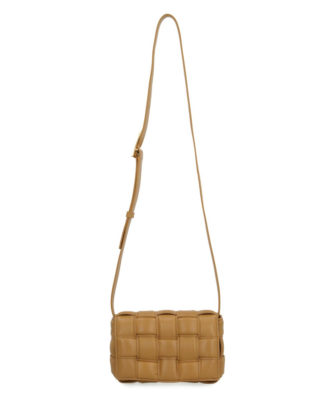 BOTTEGA VENETA Бежевая кожаная сумка через плечо, фото 1