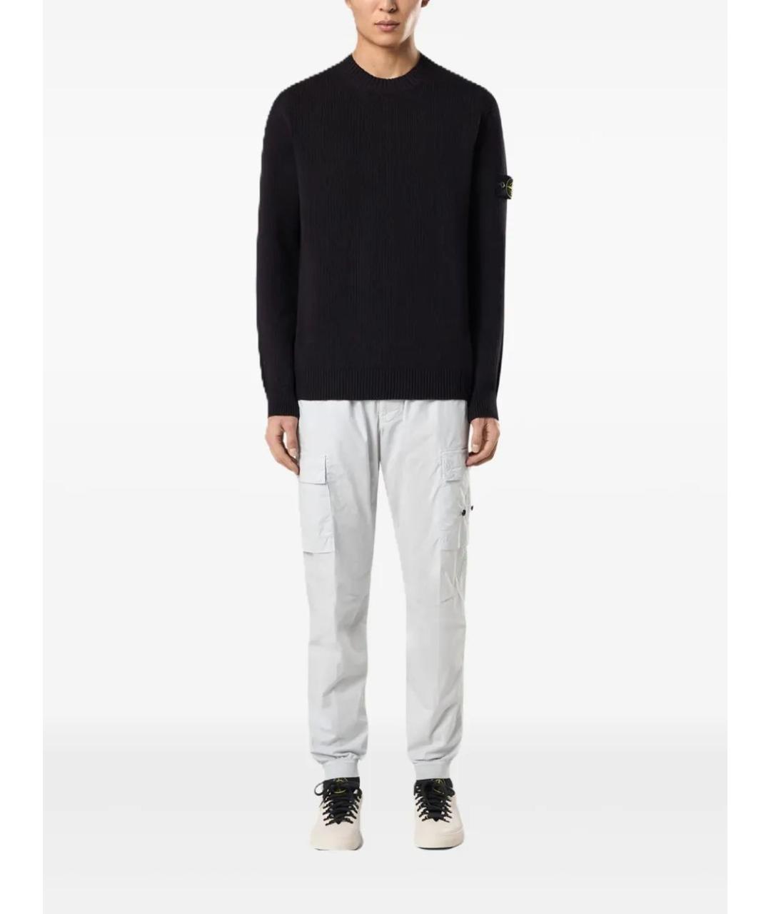 STONE ISLAND Синий хлопковый джемпер / свитер, фото 2