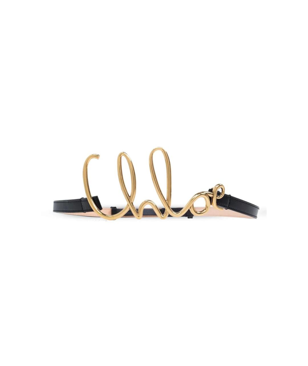 CHLOE Черный кожаный ремень, фото 1