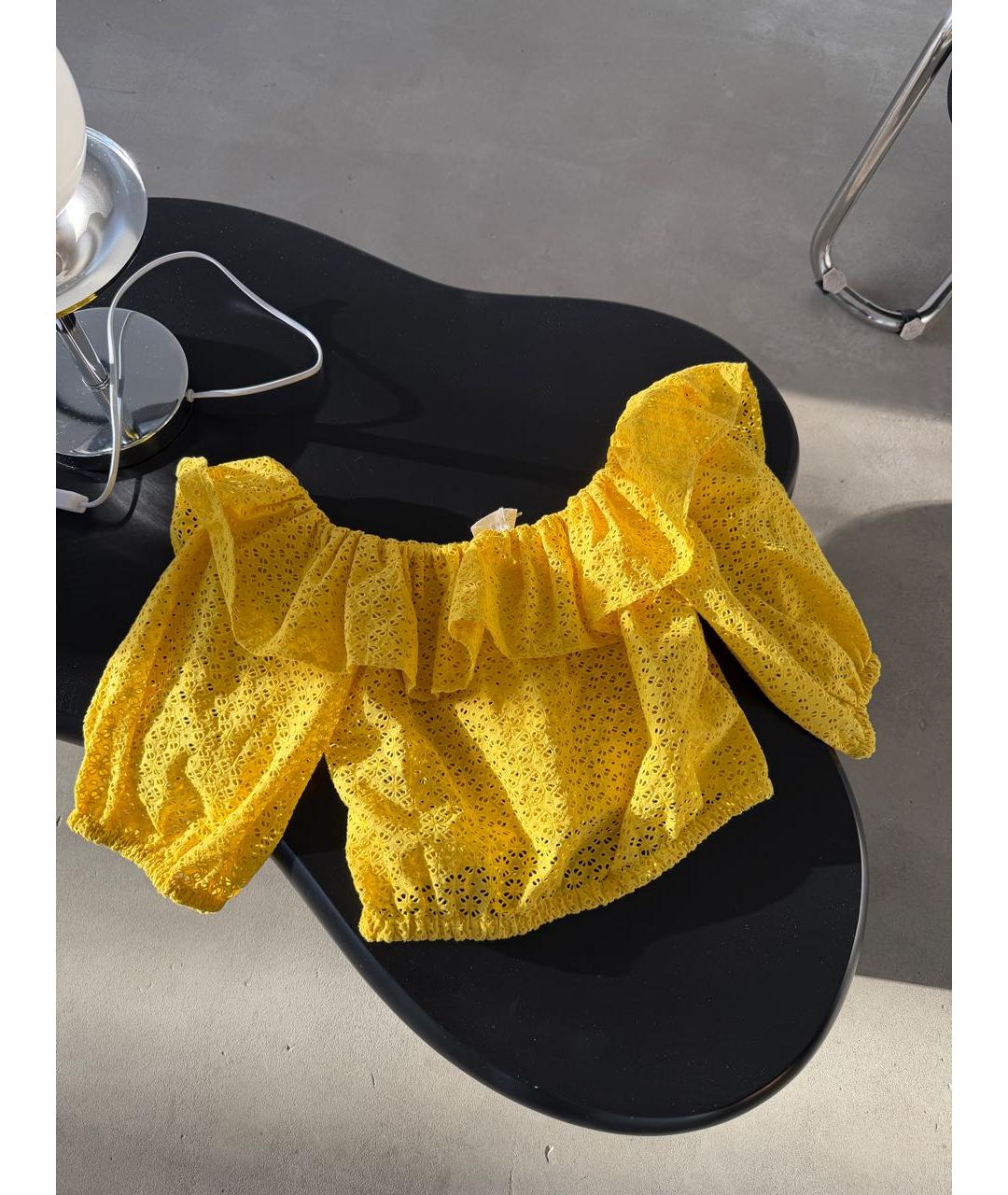 P.A.R.O.S.H. Желтая хлопковая блузы, фото 6