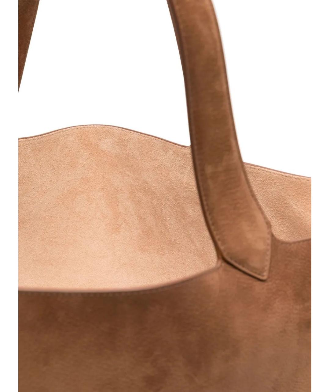 ALAIA Коричневая замшевая сумка тоут, фото 5
