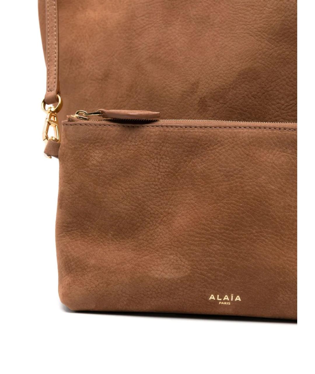 ALAIA Коричневая замшевая сумка тоут, фото 4