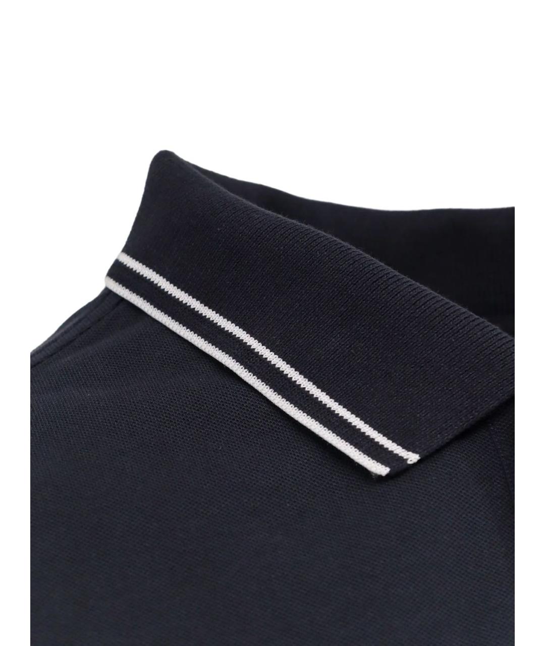 STONE ISLAND Синее хлопковое поло с коротким рукавом, фото 3