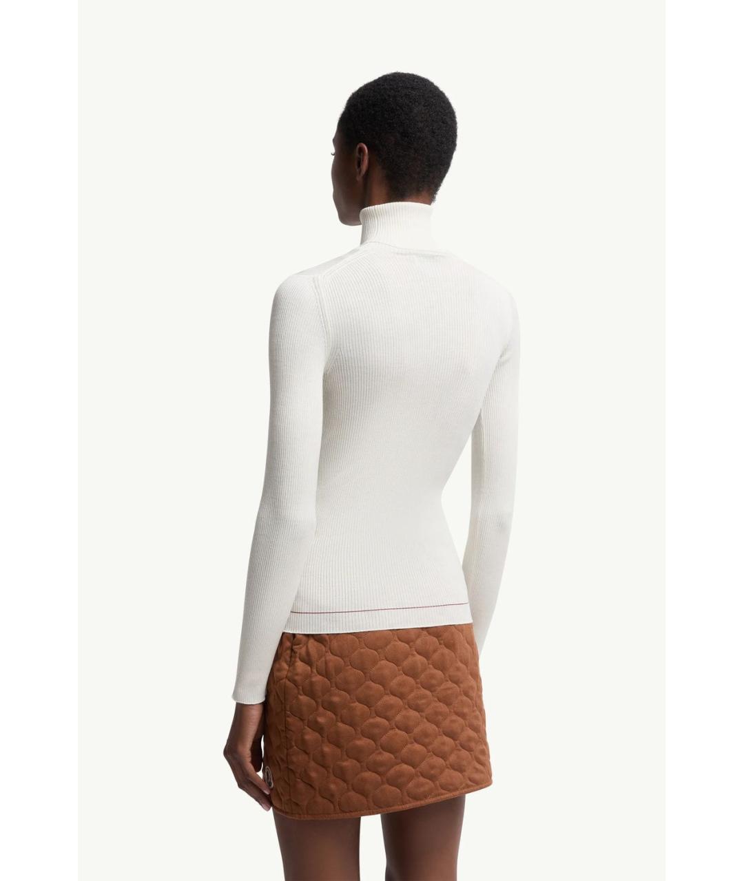 MONCLER Бежевый шерстяной джемпер / свитер, фото 2