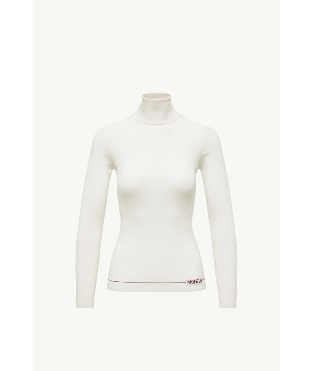 MONCLER Бежевый шерстяной джемпер / свитер, фото 4