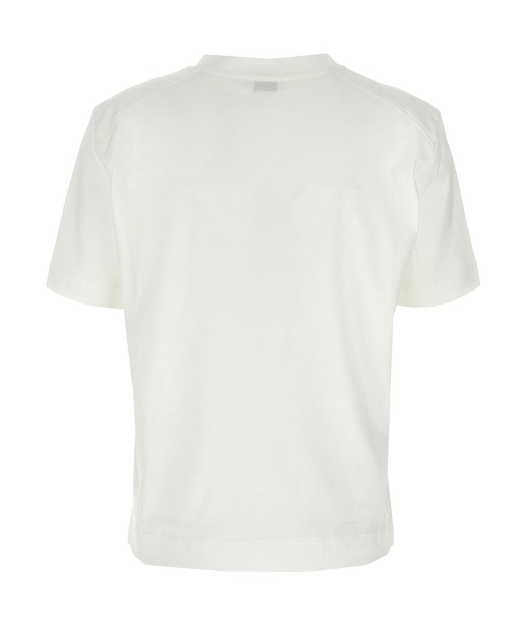 BRUNELLO CUCINELLI Белая хлопковая футболка, фото 2
