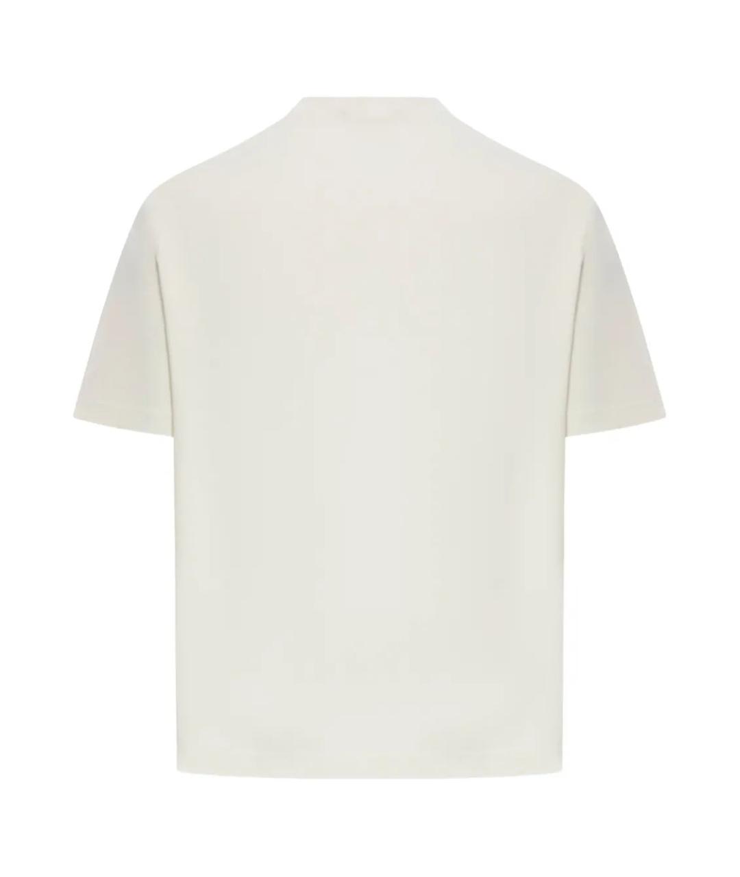 STONE ISLAND Белая хлопковая футболка, фото 2