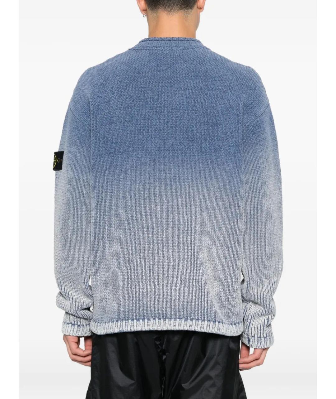 STONE ISLAND Синий хлопковый джемпер / свитер, фото 4