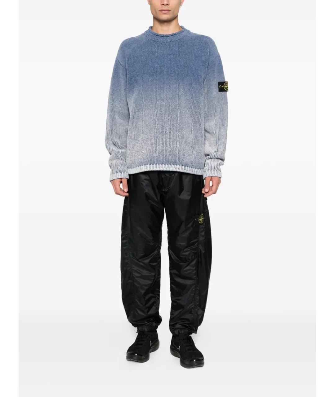 STONE ISLAND Синий хлопковый джемпер / свитер, фото 2