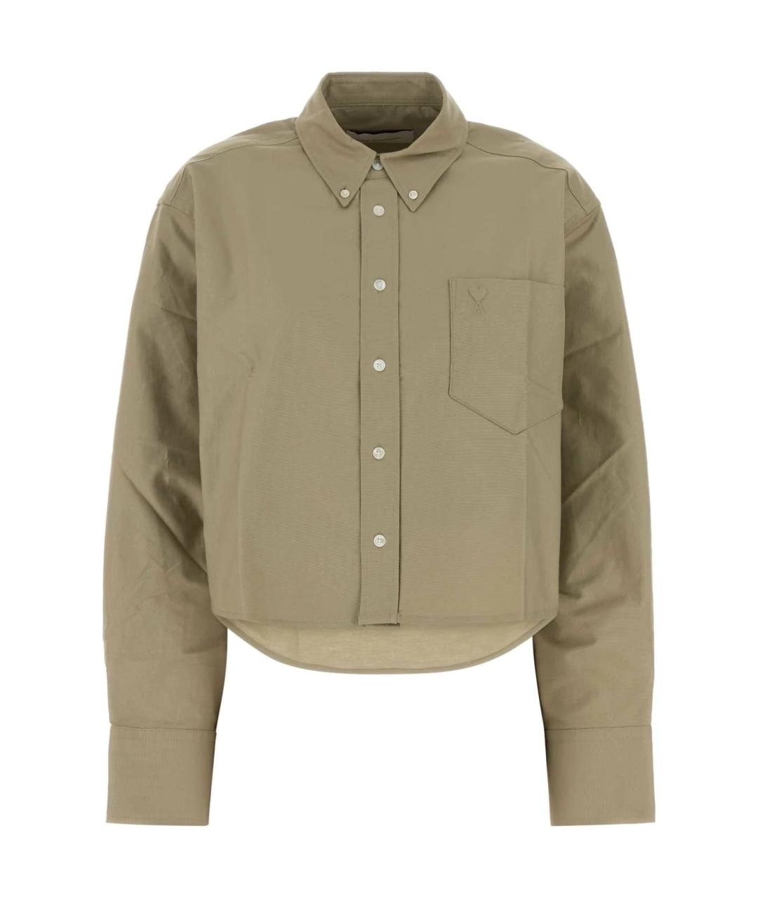 Ami Paris Бежевая хлопковая рубашка, фото 1