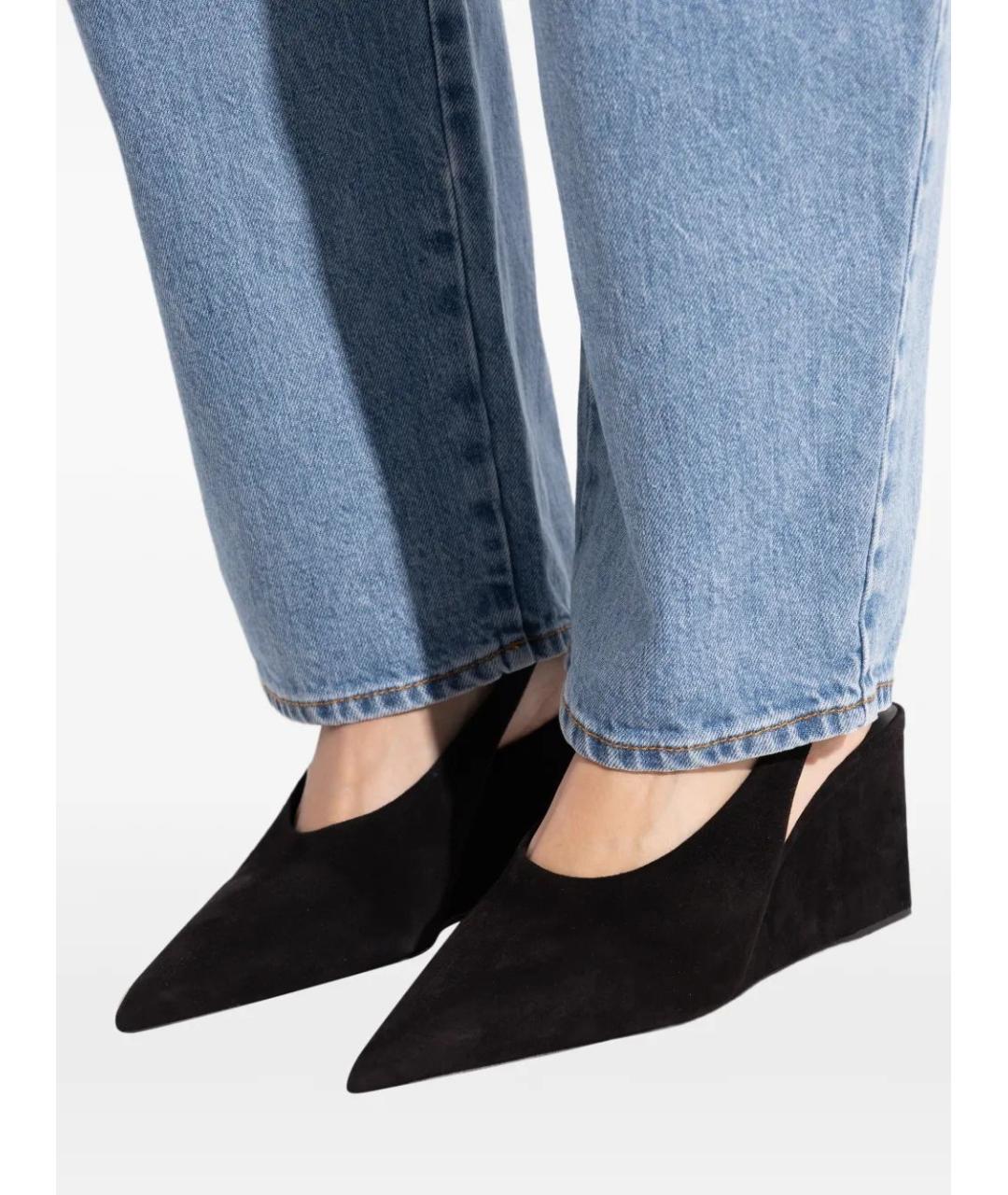 ALAIA Черные замшевые туфли, фото 5