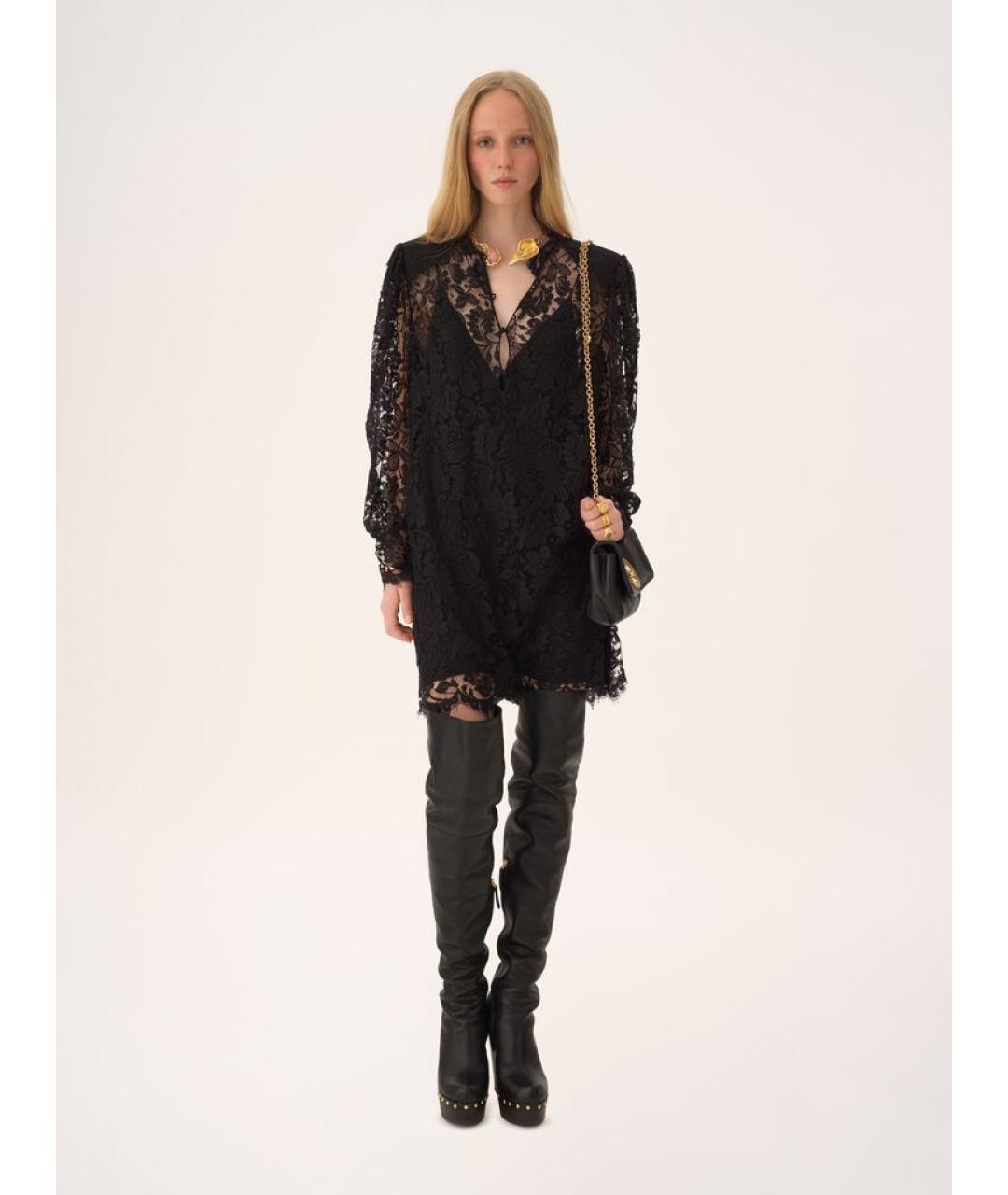 CHLOE Черное хлопковое повседневное платье, фото 2