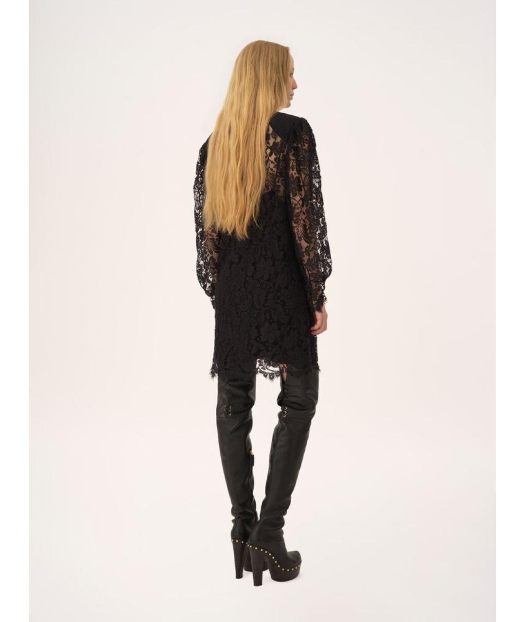 CHLOE Черное хлопковое повседневное платье, фото 4