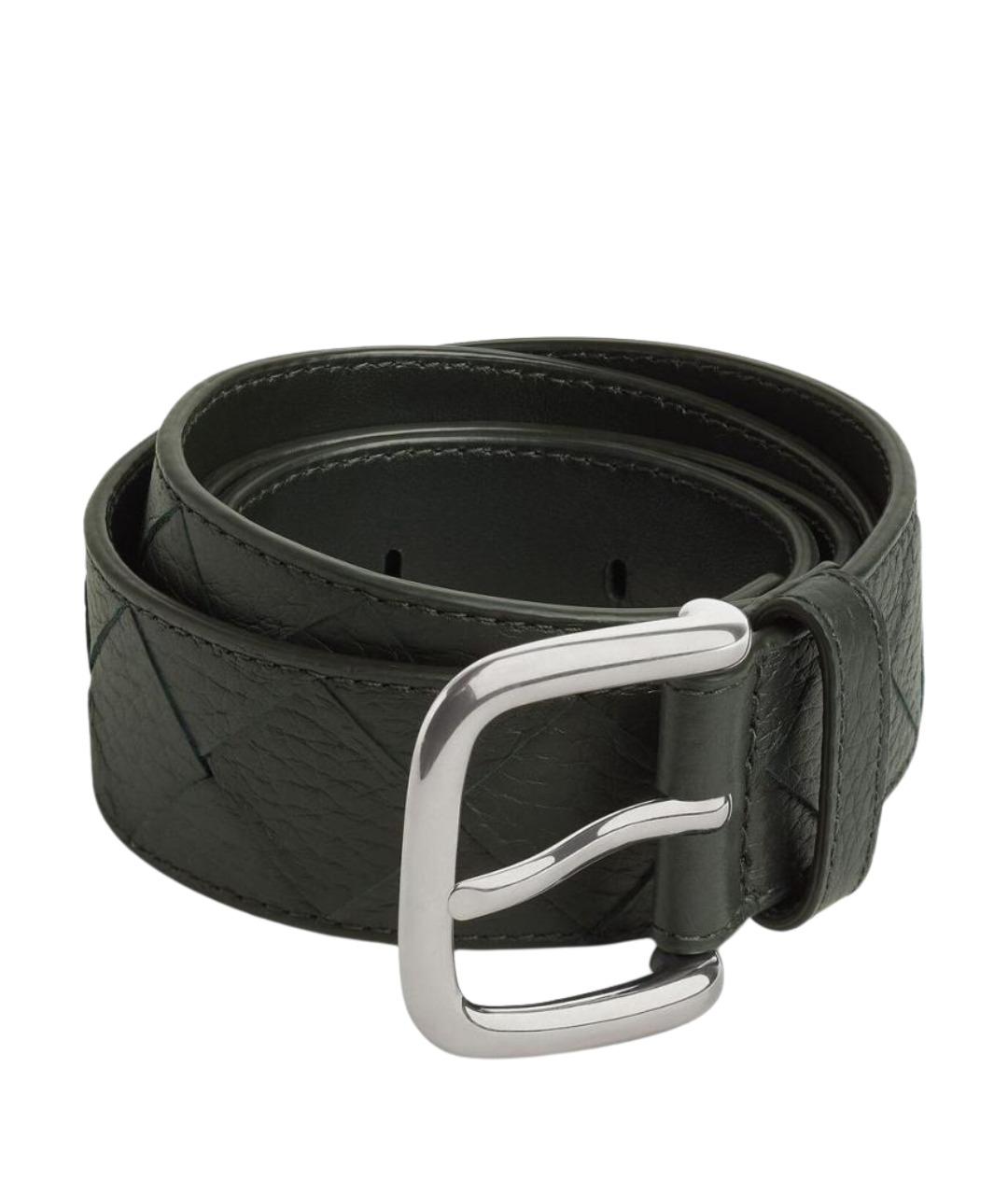 BOTTEGA VENETA Зеленый кожаный ремень, фото 1