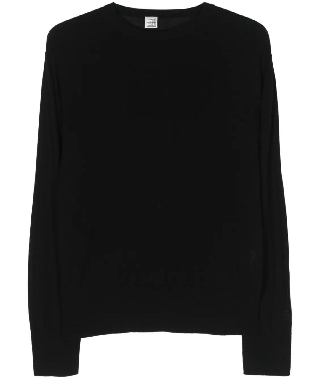 TOTEME Черный шелковый джемпер / свитер, фото 1