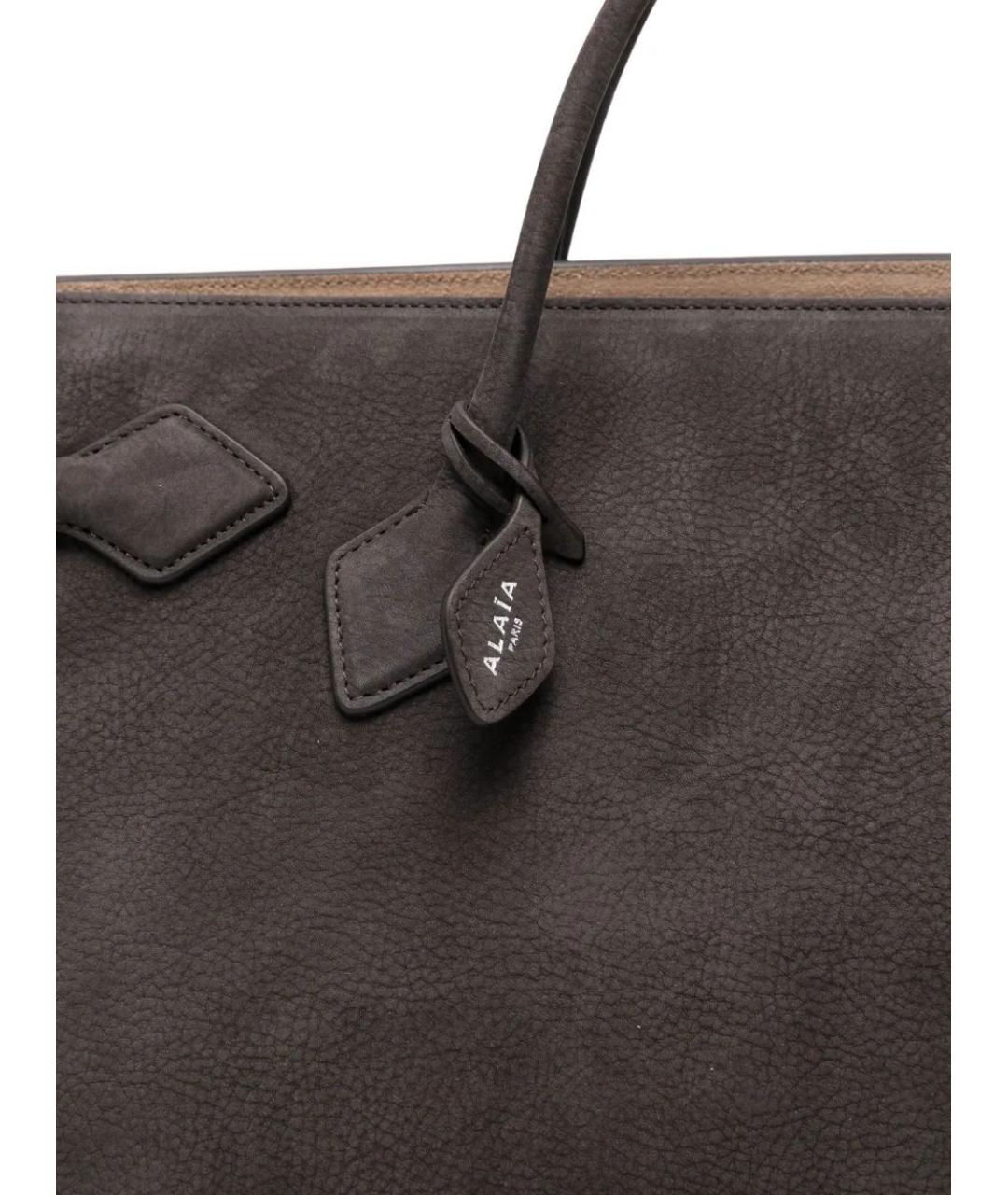 ALAIA Коричневая кожаная сумка тоут, фото 4