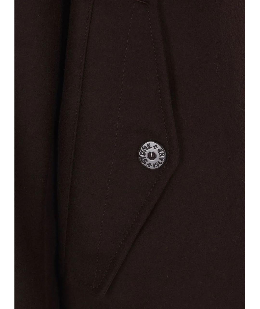 STONE ISLAND Коричневая полиуретановая куртка, фото 3