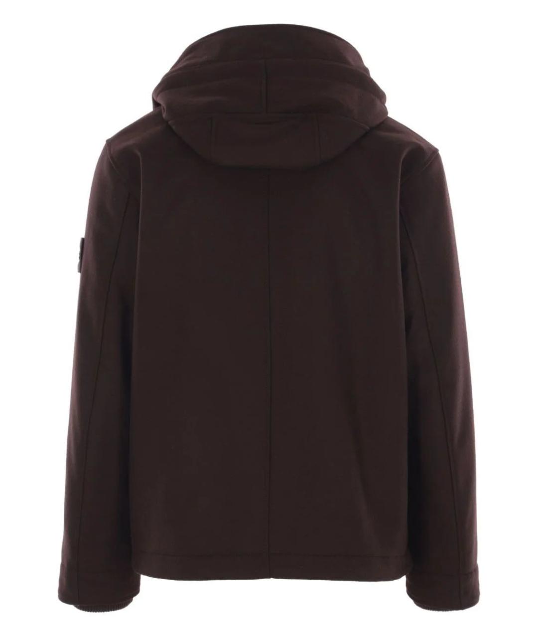 STONE ISLAND Коричневая полиуретановая куртка, фото 2
