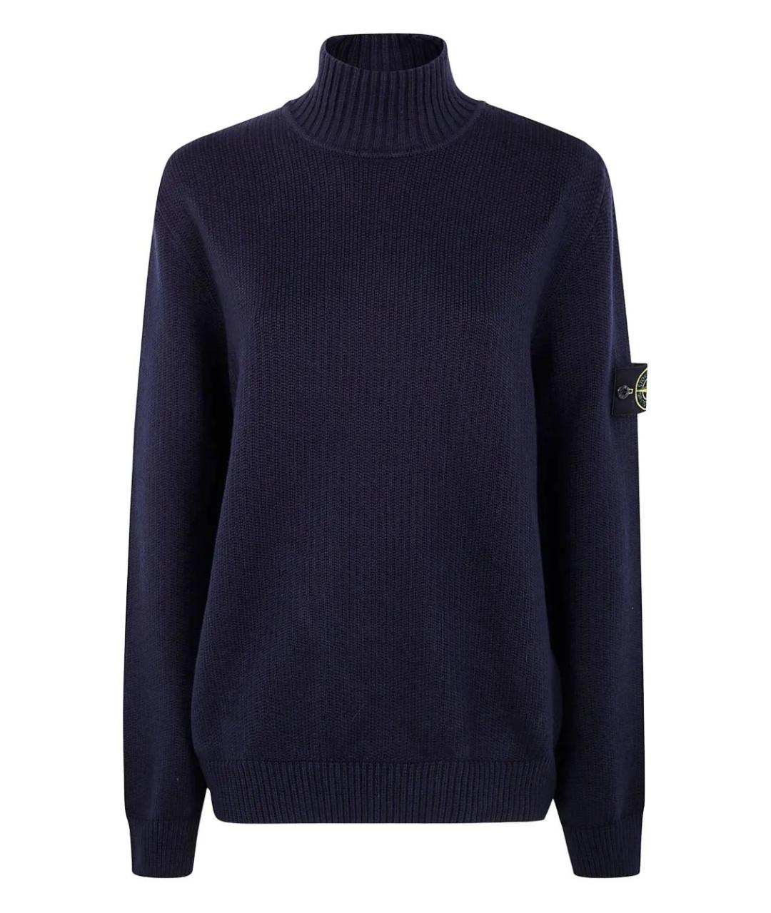 STONE ISLAND Синий хлопковый джемпер / свитер, фото 1