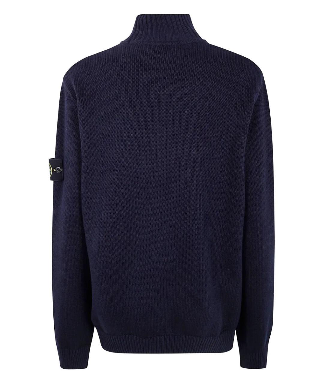 STONE ISLAND Синий хлопковый джемпер / свитер, фото 2