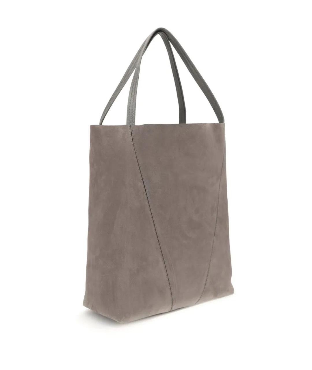 CHLOE Серая кожаная сумка тоут, фото 2