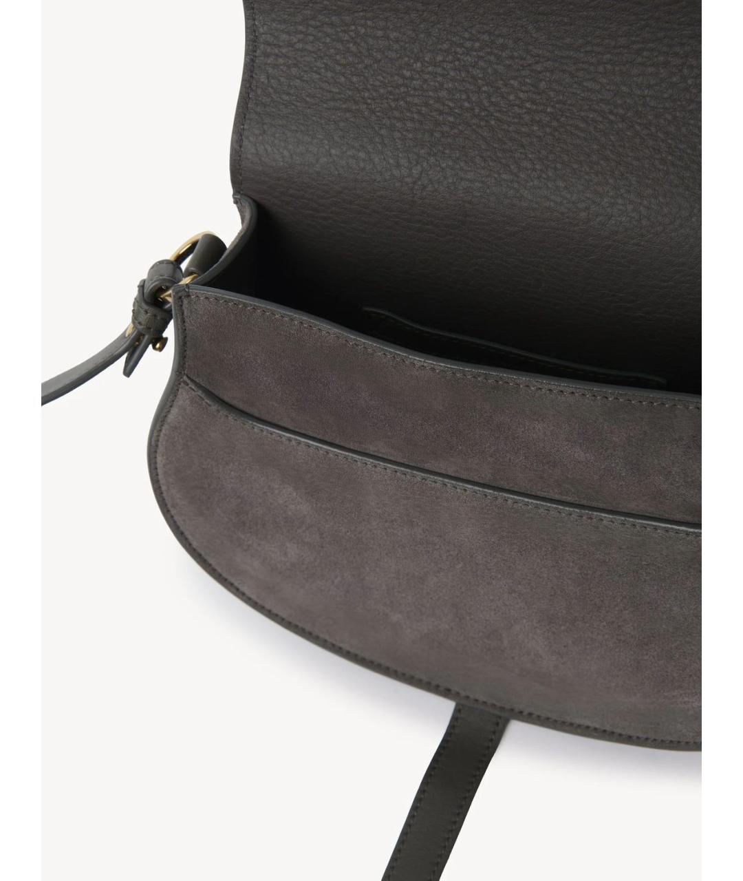 CHLOE Серая кожаная сумка через плечо, фото 4