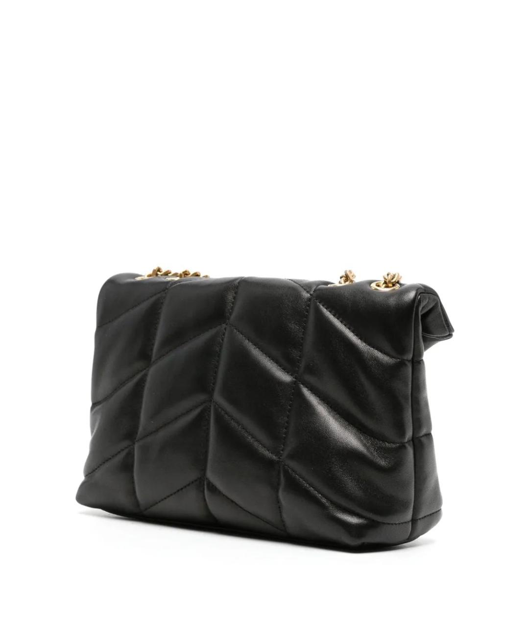 SAINT LAURENT Черная кожаная сумка через плечо, фото 3