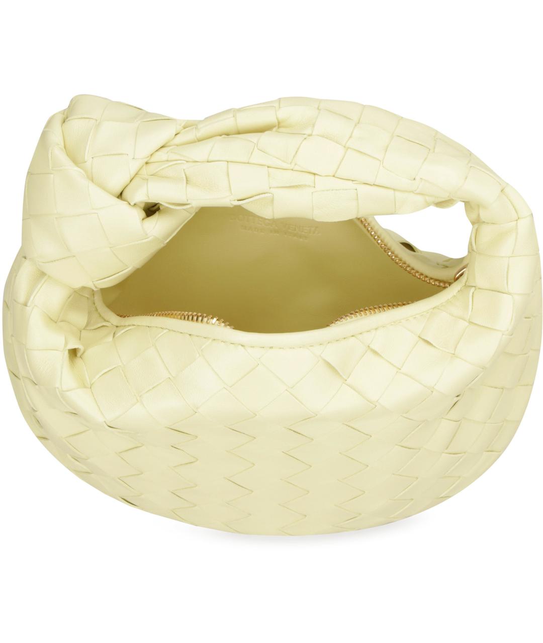 BOTTEGA VENETA Желтая кожаная сумка с короткими ручками, фото 5