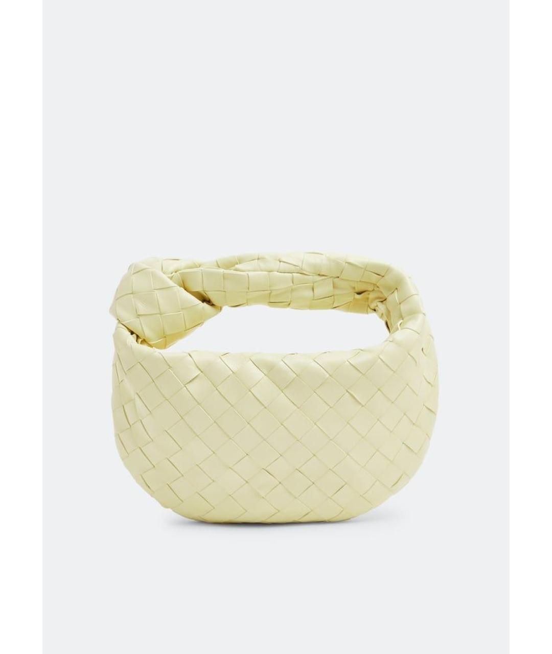 BOTTEGA VENETA Желтая кожаная сумка с короткими ручками, фото 6