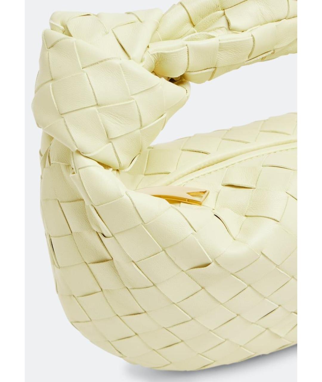 BOTTEGA VENETA Желтая кожаная сумка с короткими ручками, фото 3