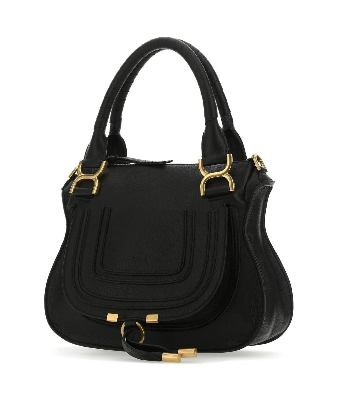 CHLOE Черная кожаная сумка через плечо, фото 2