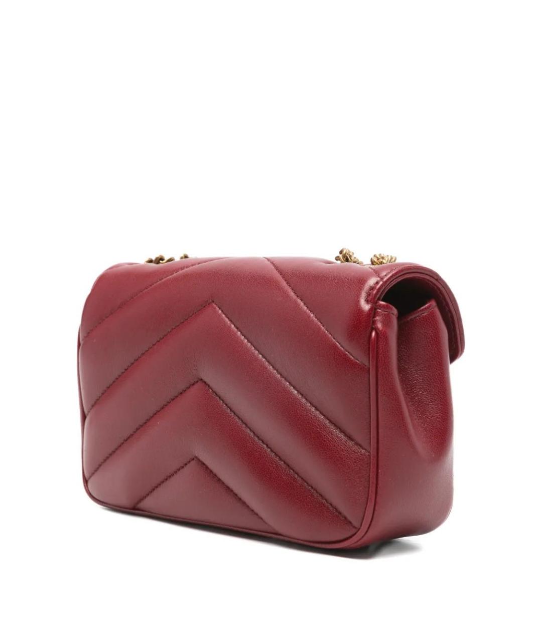 SAINT LAURENT Красная кожаная сумка через плечо, фото 2