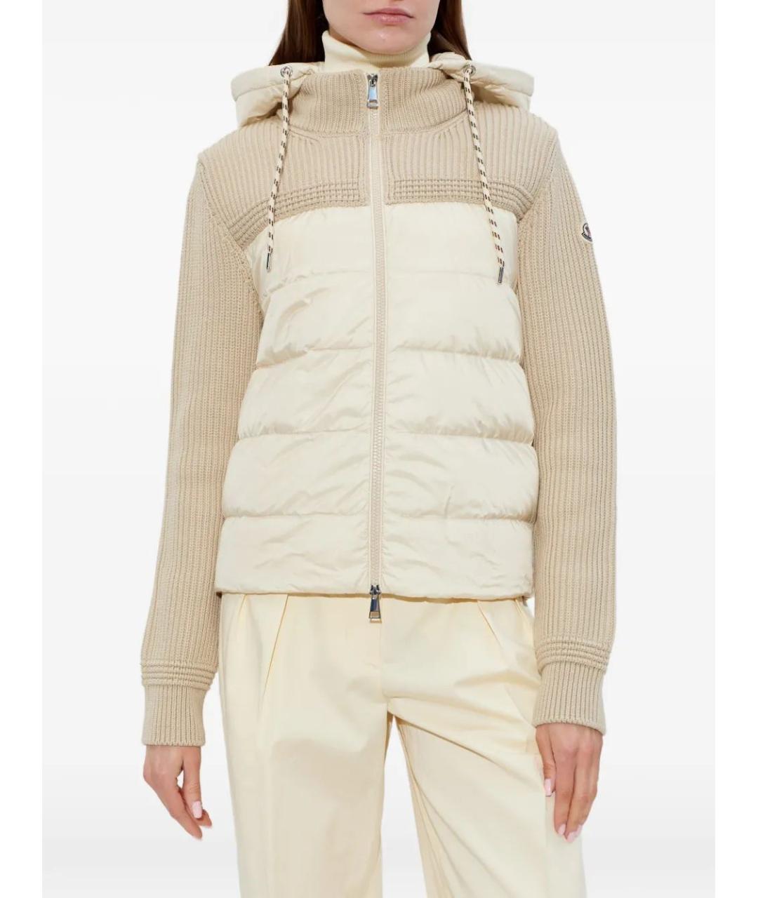 MONCLER Бежевая шерстяная куртка, фото 3