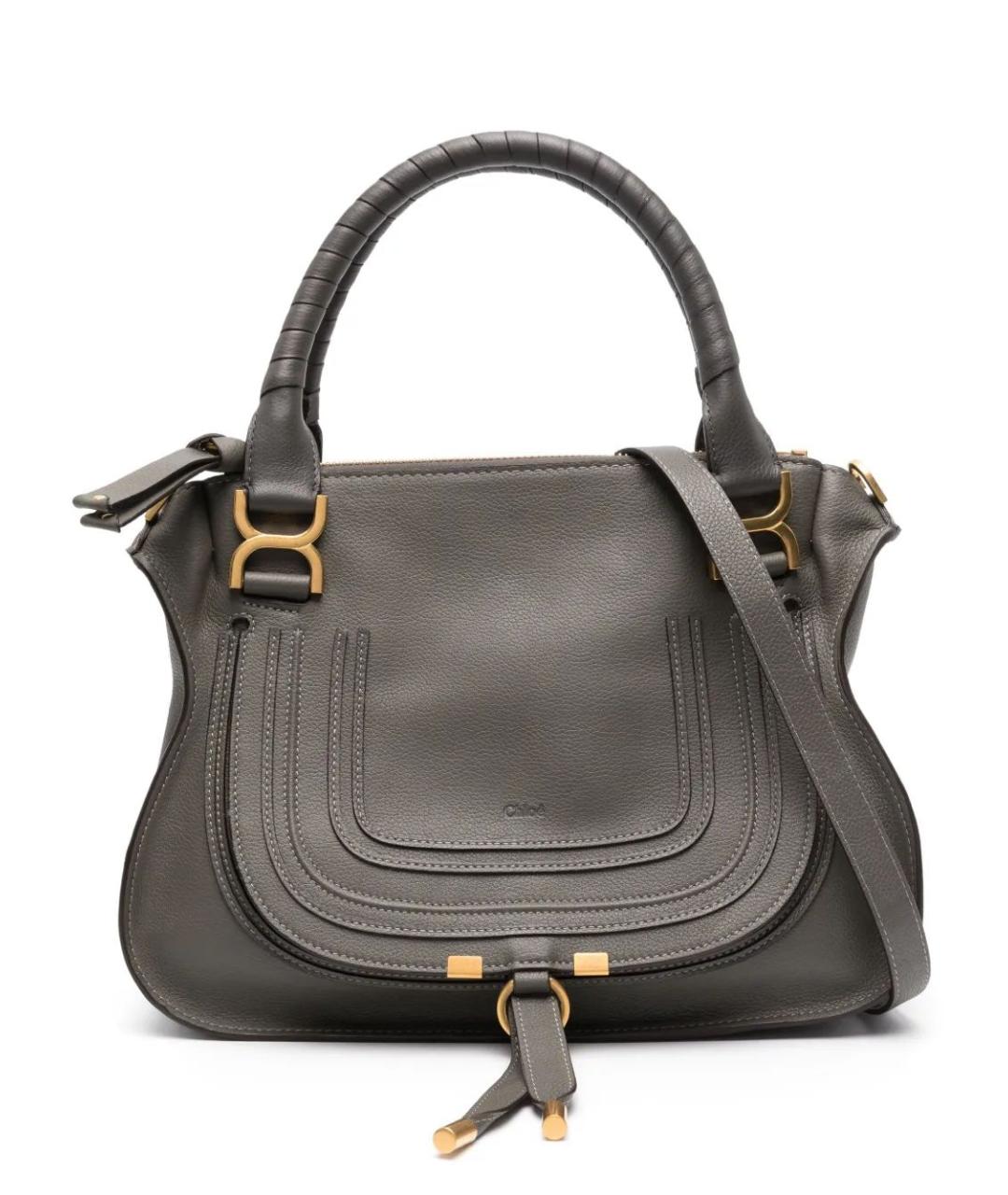 CHLOE Серая кожаная сумка через плечо, фото 1