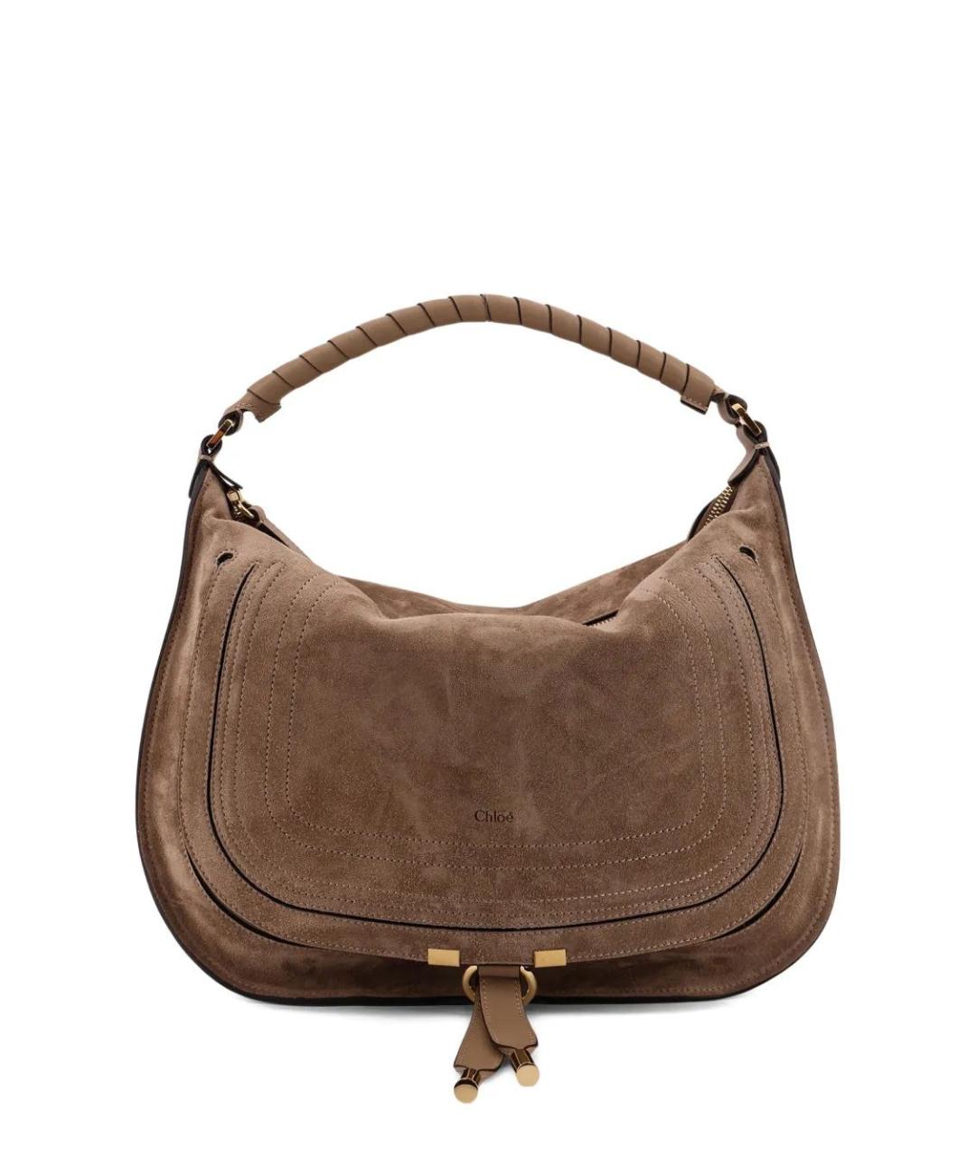 CHLOE Коричневая кожаная сумка с короткими ручками, фото 1