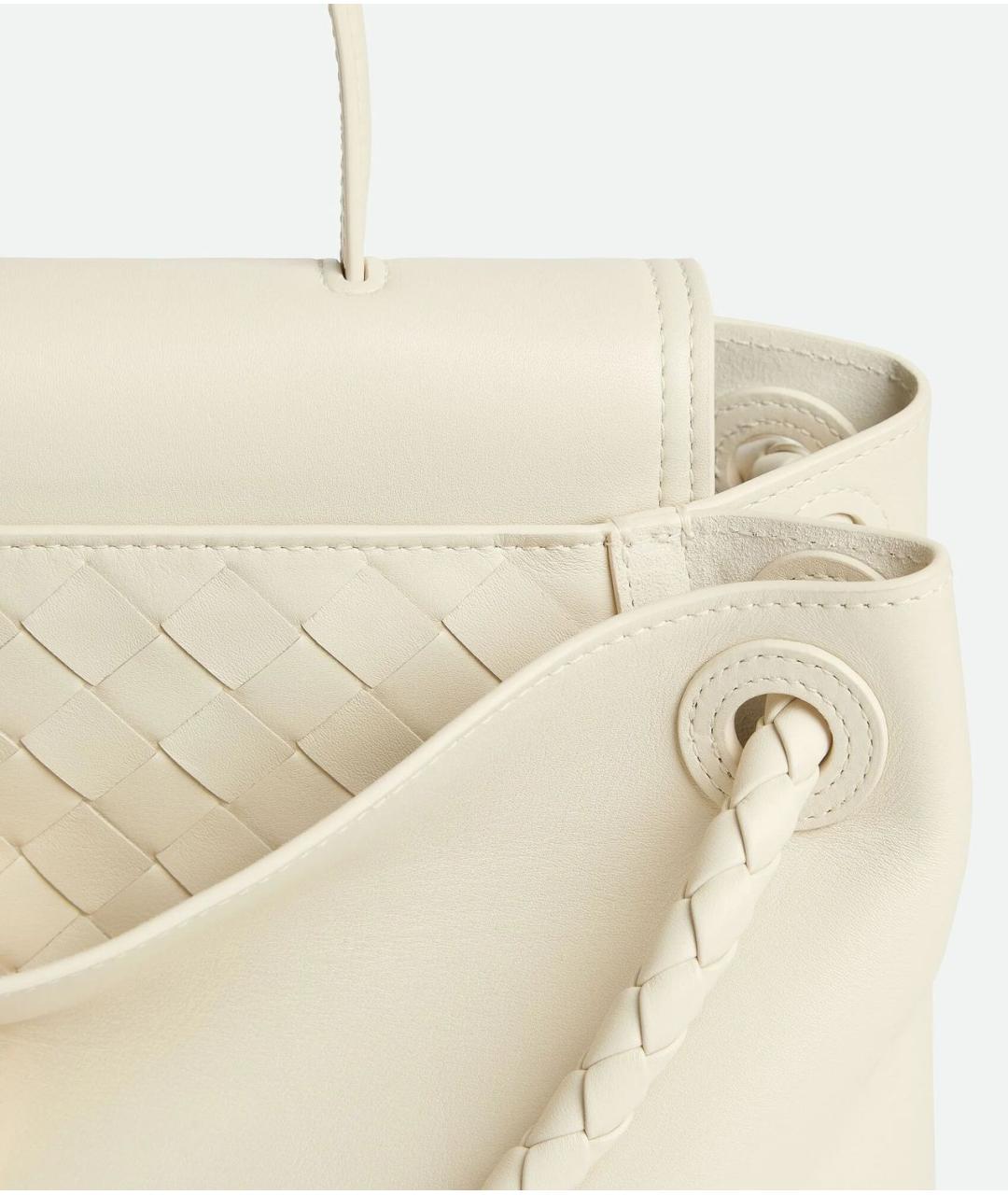 BOTTEGA VENETA Белая кожаная сумка тоут, фото 2
