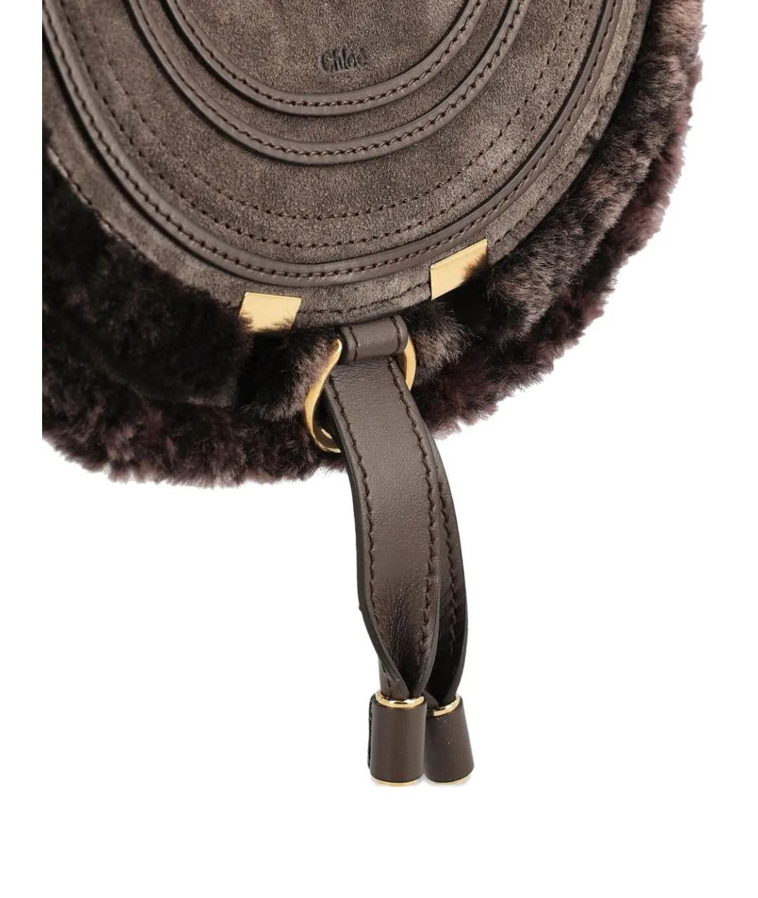 CHLOE Серая замшевая сумка через плечо, фото 4