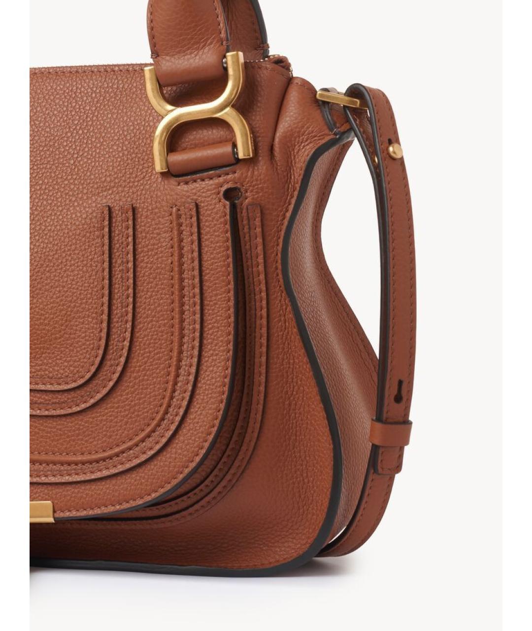 CHLOE Коричневая кожаная сумка тоут, фото 2